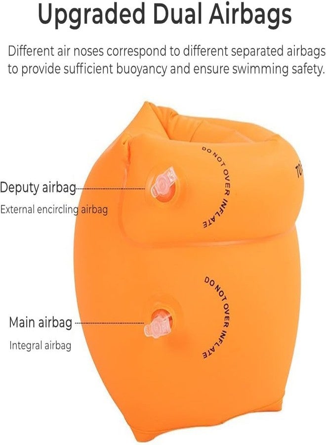 VATTU Inflatable Arm Swimming Floats Bands Floatation Water Wings Swimming Arm Ring Floatie for Children and Adults, Eather Swimming arm Float Band I Pack of 1 Pair - Image 5